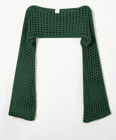 Hunter Green Crop Sweater