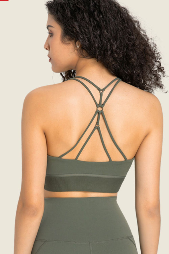 Feel Like Skin - Soutien-gorge de sport à dos nageur et col licou