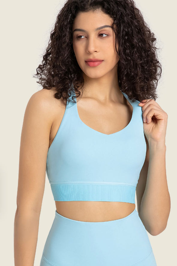 Feel Like Skin - Soutien-gorge de sport à dos nageur et col licou